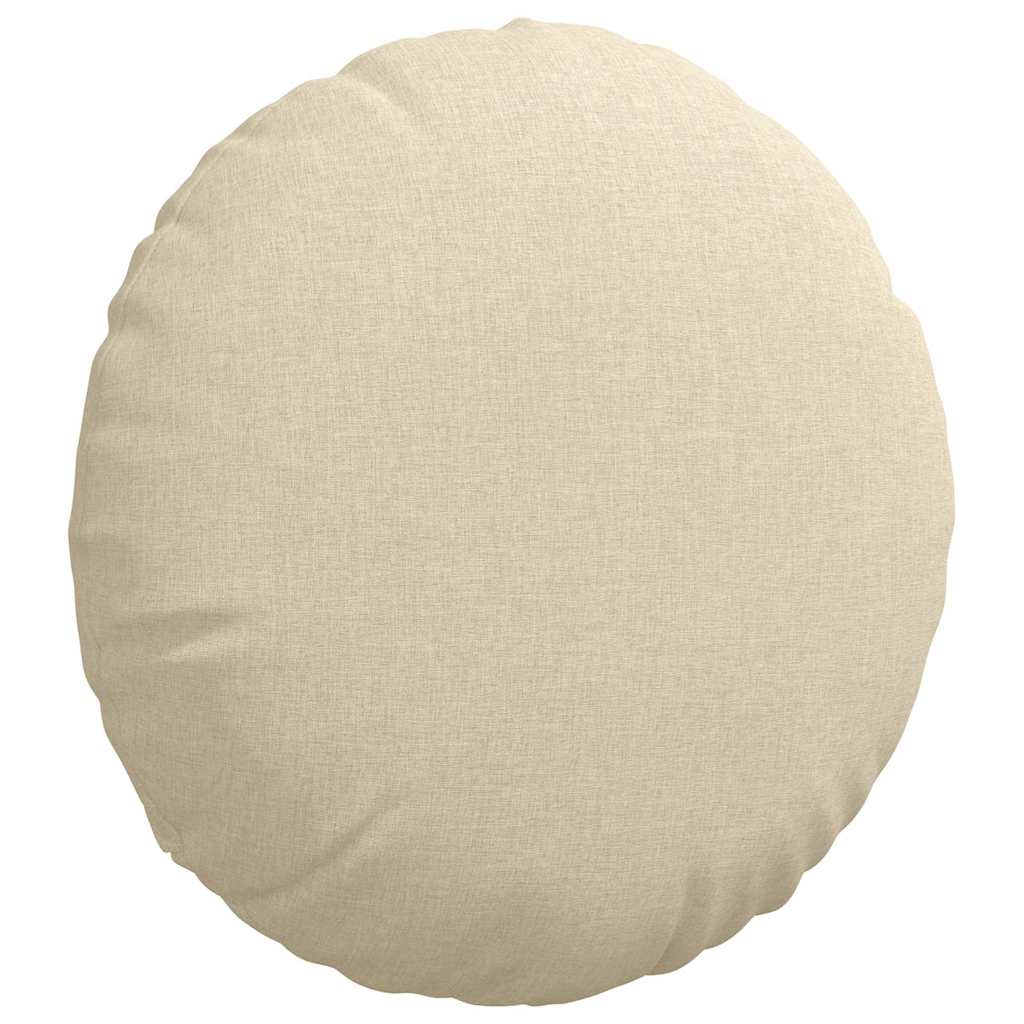 Sædepuder 2 pcs Creme Ø50 x 19 cm Stof