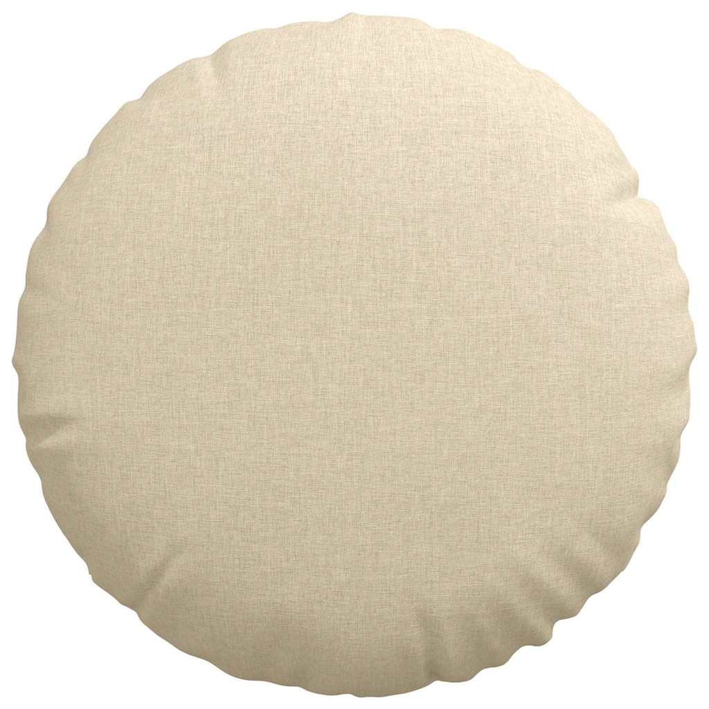 Sædepuder 2 pcs Creme Ø50 x 19 cm Stof