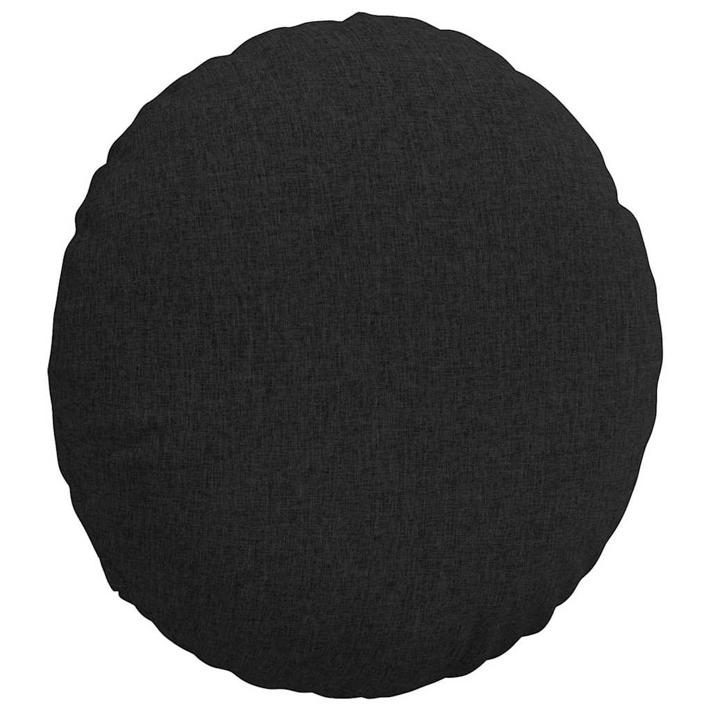 Sædepuder 2 pcs Sort Ø60 x 21 cm Stof