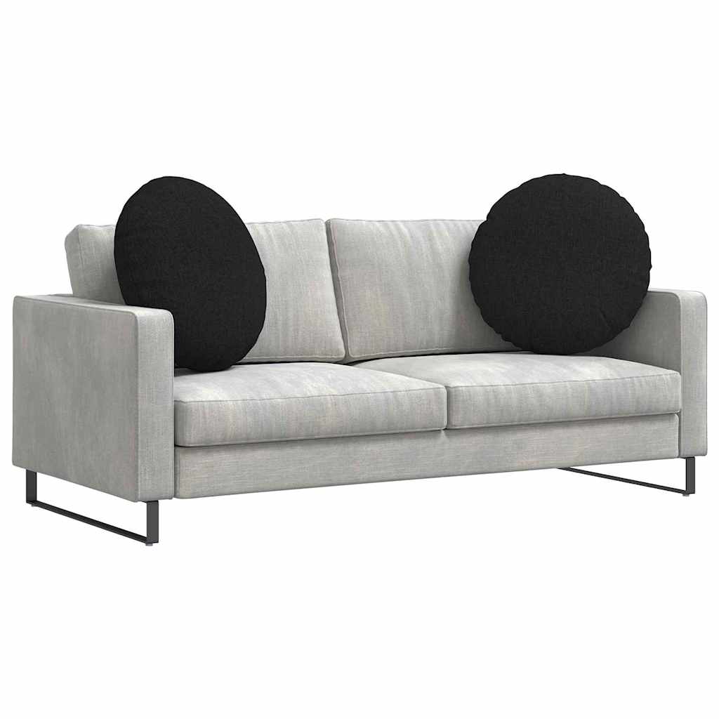 Sædepuder 2 pcs Sort Ø60 x 21 cm Stof