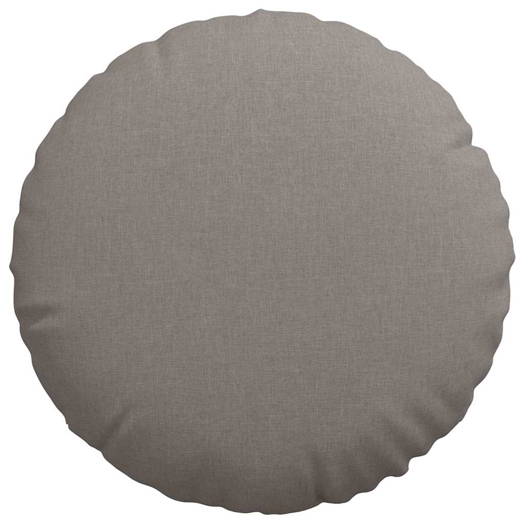 Sædepuder 2 pcs Gråbrun Ø60 x 21 cm Stof