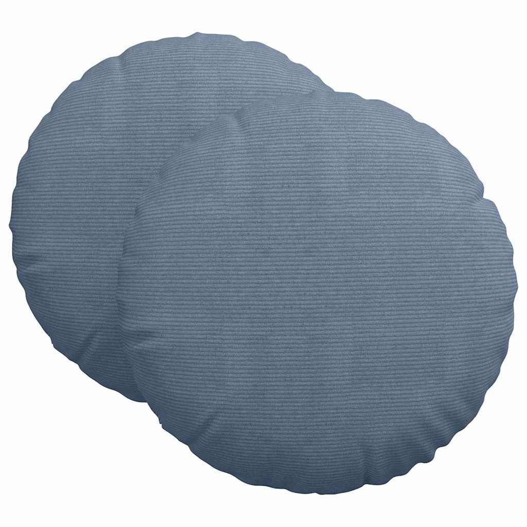 Sædepuder 2 pcs Blå Ø60 x 21 cm Velourstof