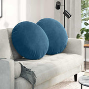 Sædepuder 2 pcs Blå Ø 80 x 29 cm Fløjl