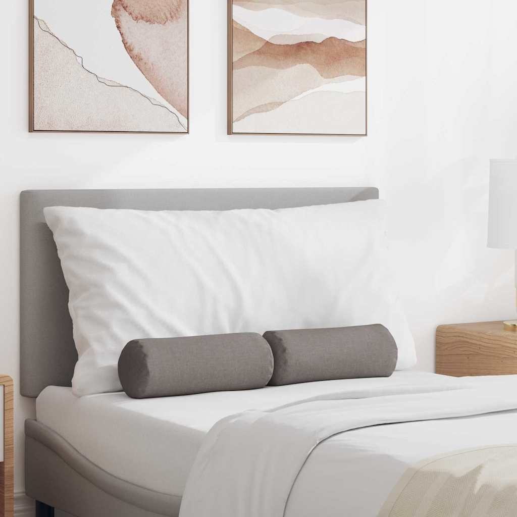 Bolsterpuder 2 pcs Gråbrun Ø 15 x 40 cm Stof