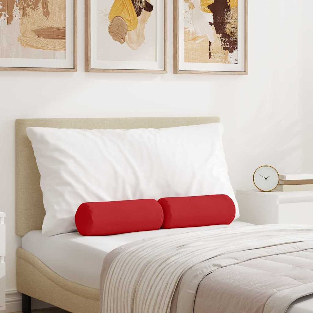 Bolsterpuder 2 pcs Rød Ø 15 x 40 cm Stof billede