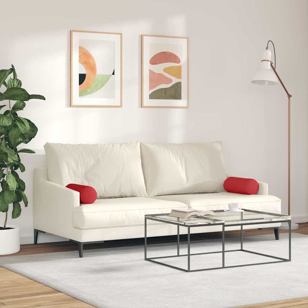 Bolsterpuder 2 pcs Rød Ø 15 x 40 cm Stof