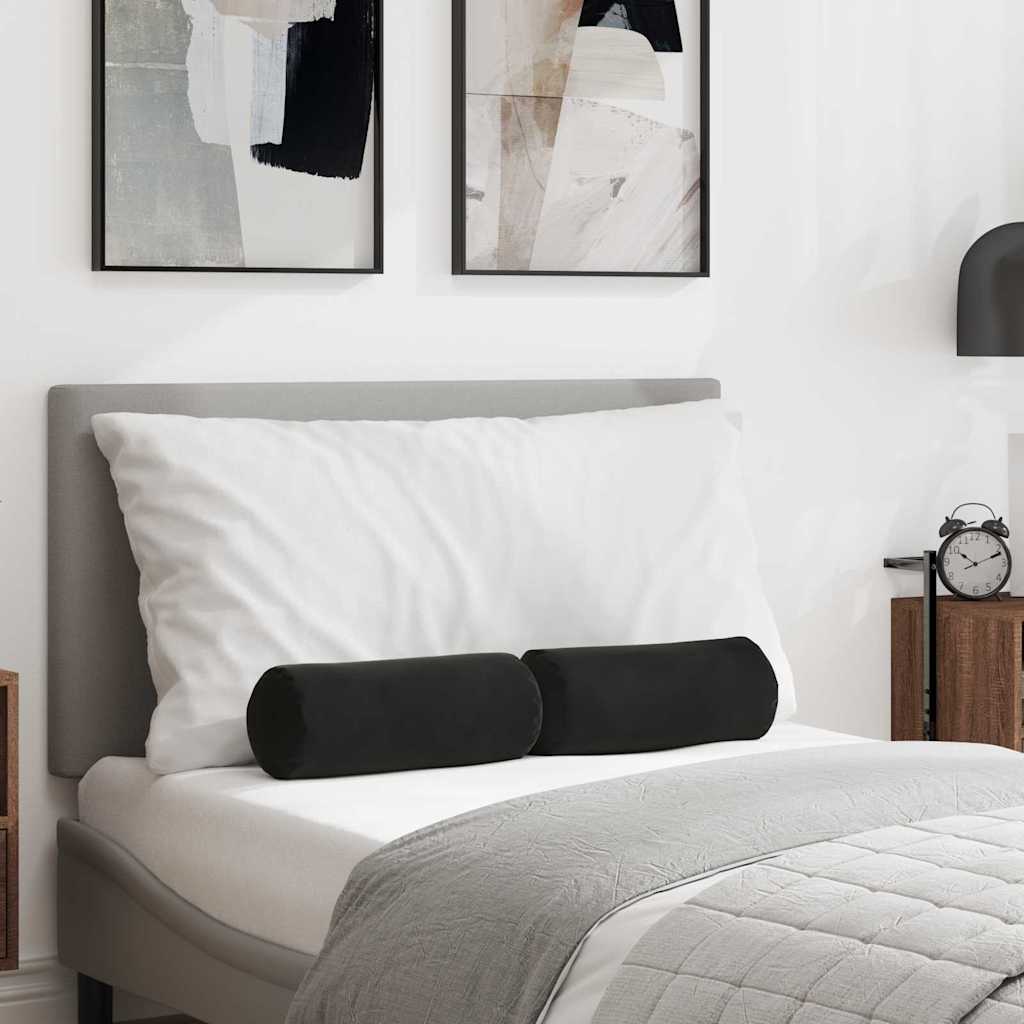 Bolsterpuder 2 pcs Sort Ø 15 x 40 cm Velourstof