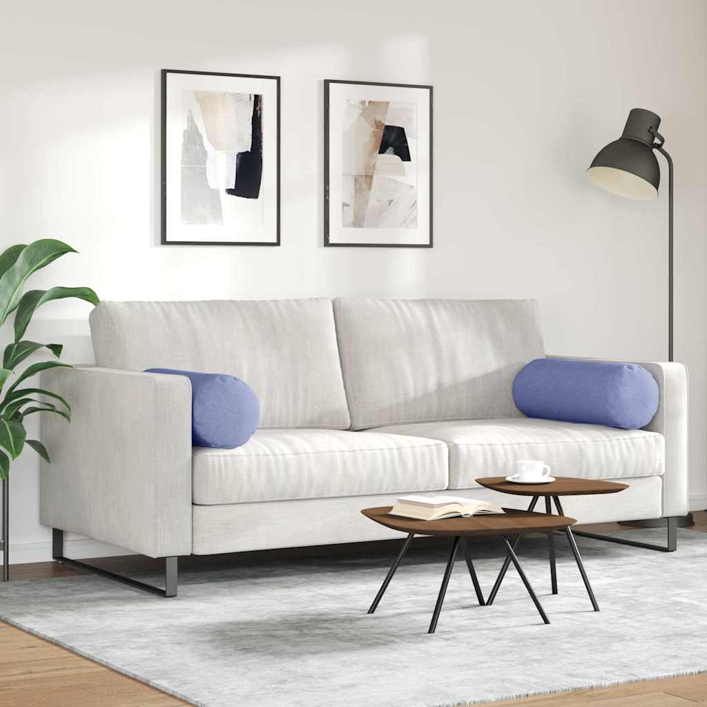Bolsterpuder 2 pcs Jeans blå Ø 25 x 70 cm Stof