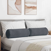Bolsterpuder 2 pcs Mørkegrå Ø 25 x 70 cm Velourstof
