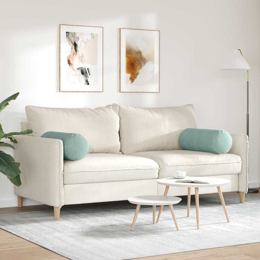 Bolsterpuder 2 pcs Havgrøn Ø 25 x 70 cm Velourstof