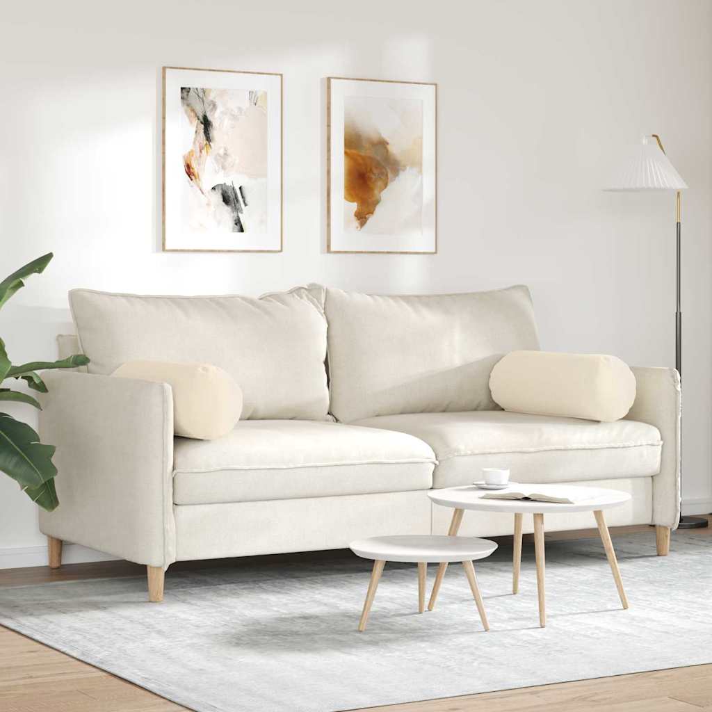 Bolsterpuder 2 pcs Beige Ø 25 x 70 cm Mikrofiberstof