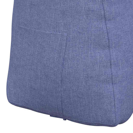 Rygpude Jeans blå 45 x 24 x 50 cm Stof
