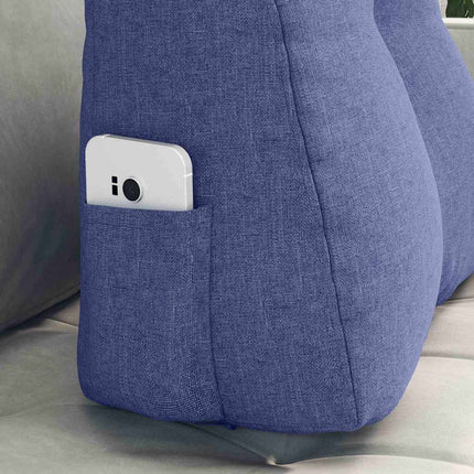 Rygpude Jeans blå 45 x 24 x 50 cm Stof