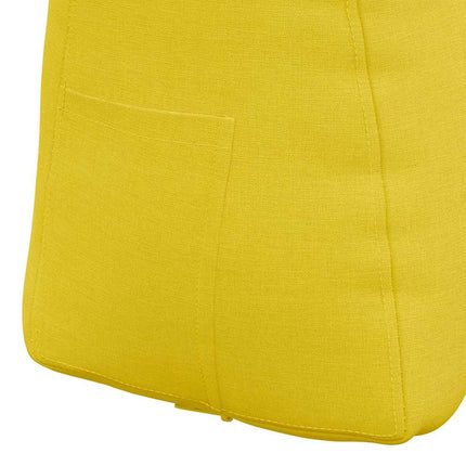 Rygpude Lys Gul 60 x 24 x 50 cm Stof