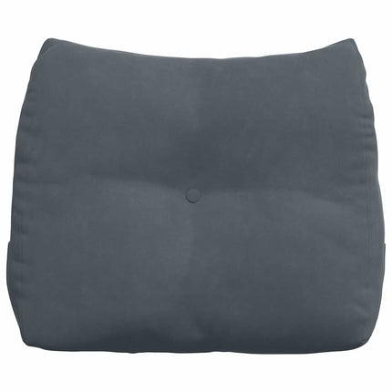 Rygpude Mørkegrå 60 x 24 x 50 cm Fløjl