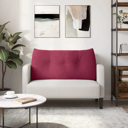 Rygpude Vinrød 100 x 24 x 50 cm Fløjl