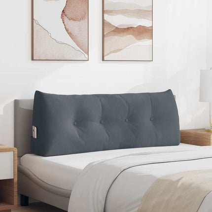 Rygpude Mørkegrå 120 x 24 x 50 cm Fløjl