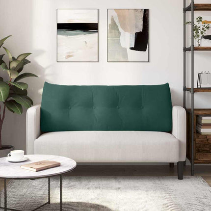 Rygpude Mørkegrøn 120 x 24 x 50 cm Fløjl