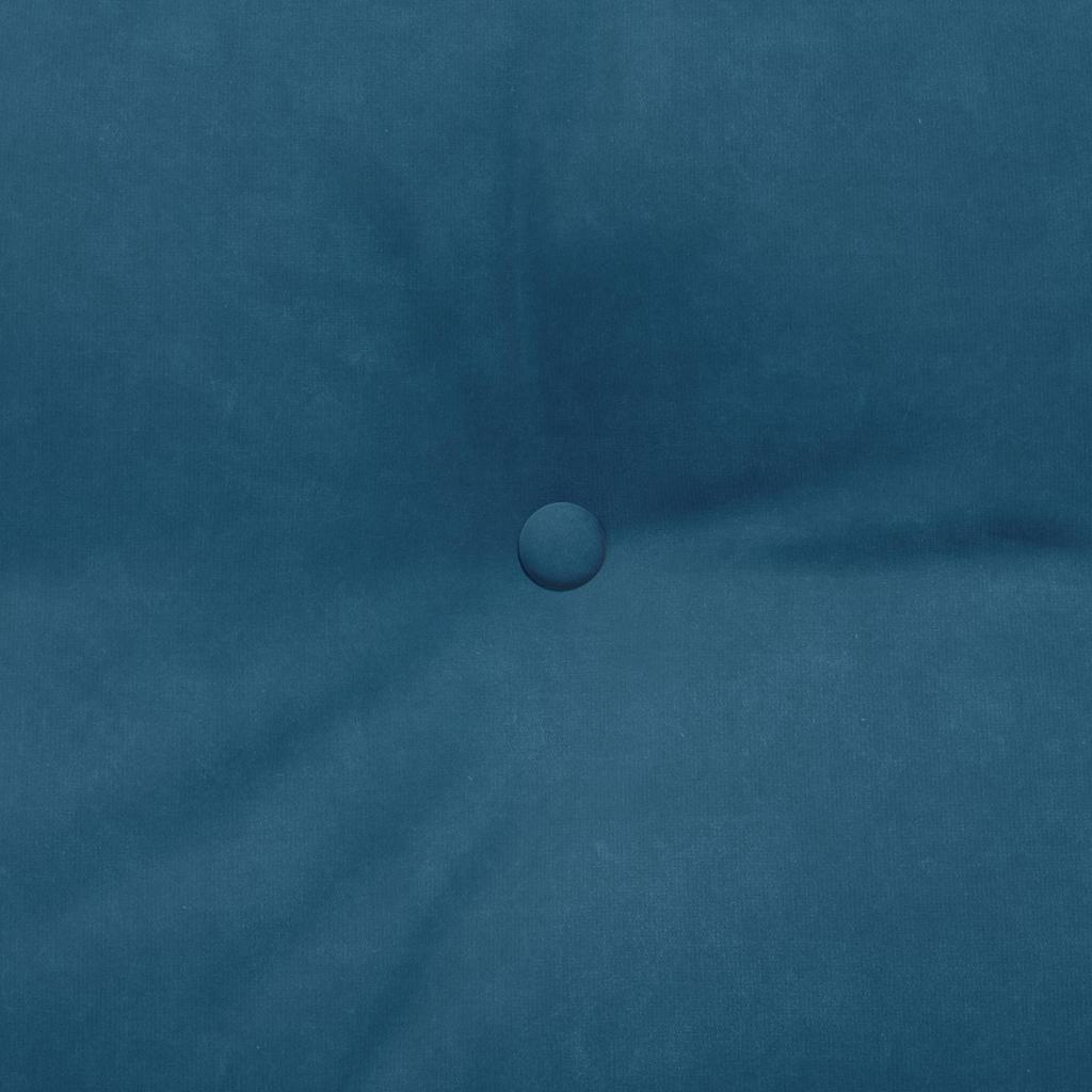 Rygpude Blå 140 x 24 x 50 cm Fløjl