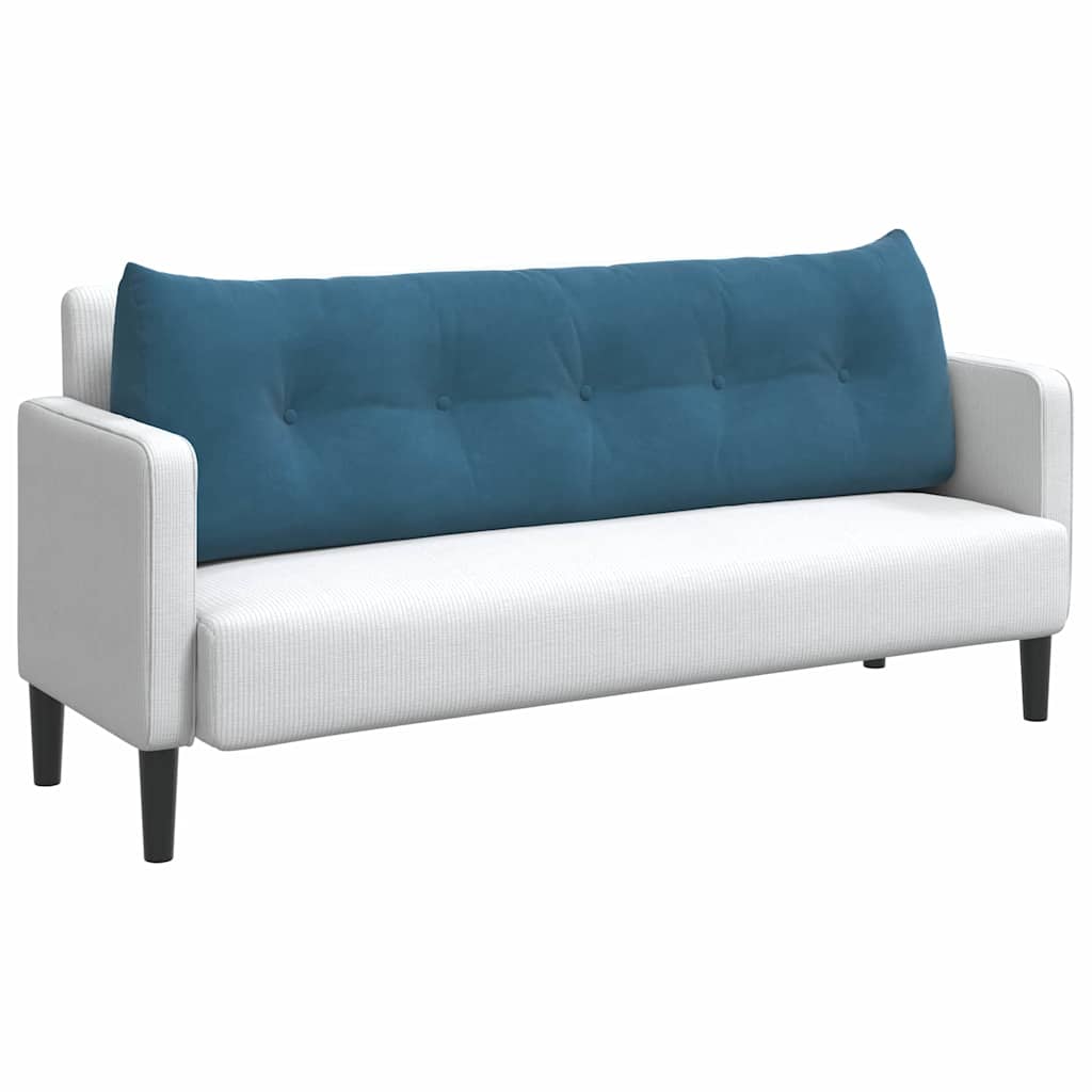 Rygpude Blå 160 x 24 x 50 cm Fløjl