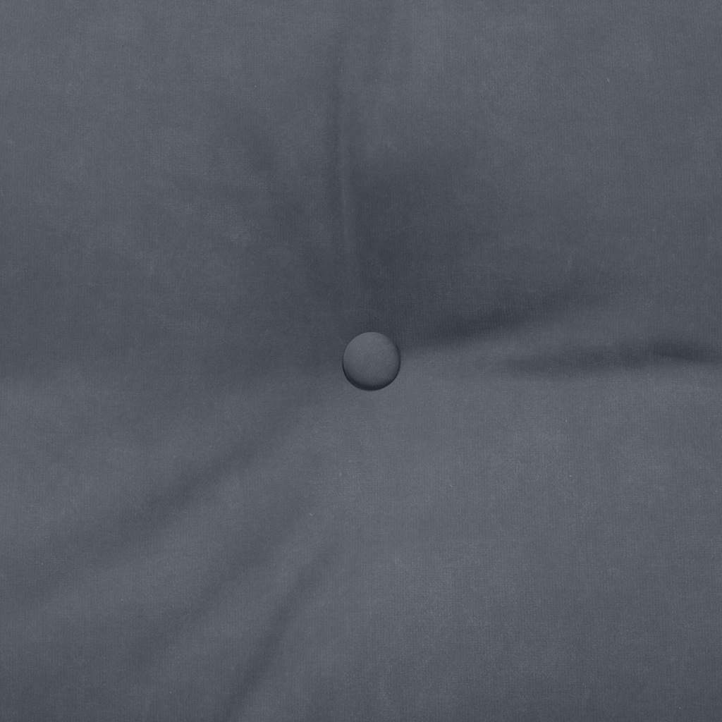 Rygpude Mørkegrå 180 x 24 x 50 cm Fløjl