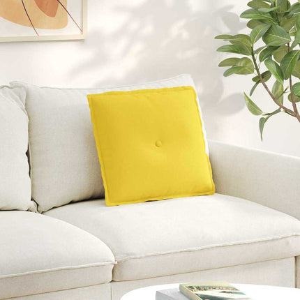 Rygpude Lys Gul 50 x 19 x 45 cm Stof