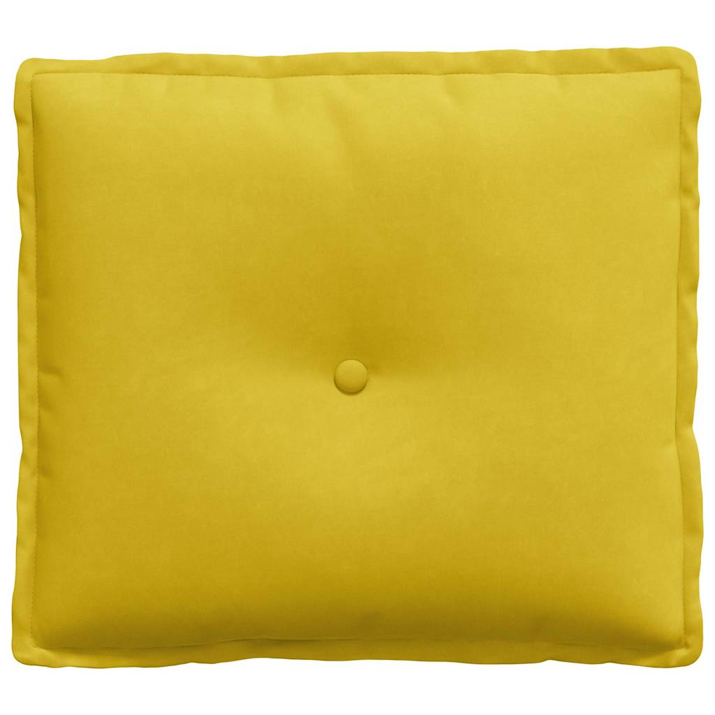 Rygpude Gul 50 x 45 cm Velourstof