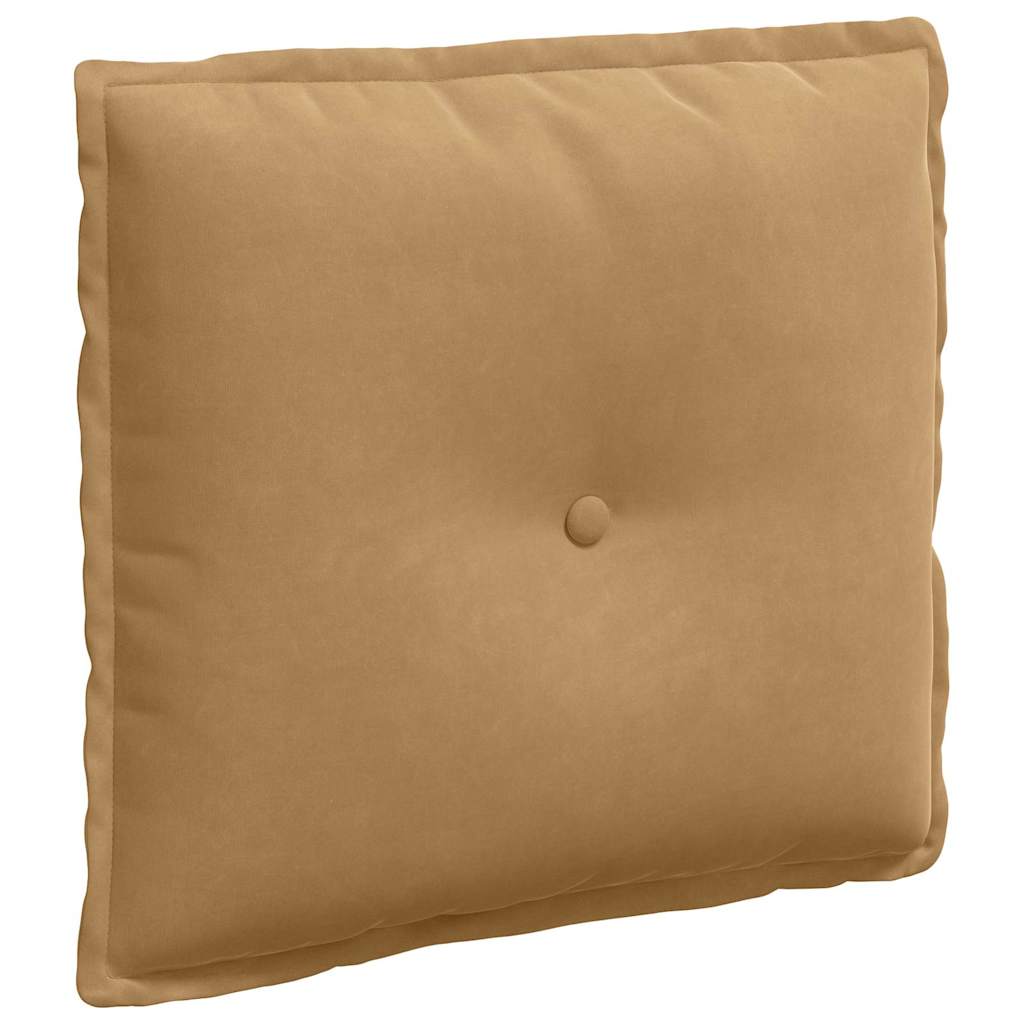 Rygpude Brun 50 x 45 cm Velourstof