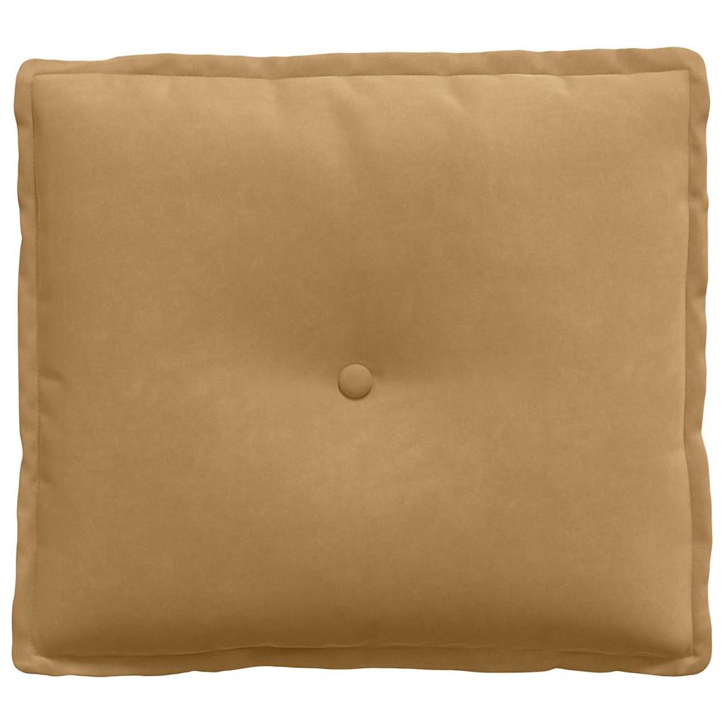 Rygpude Brun 50 x 45 cm Velourstof