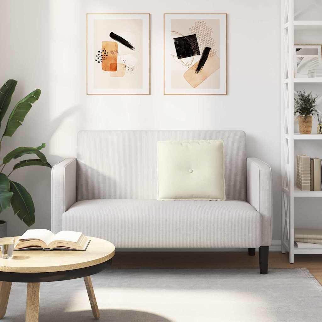 Rygpude Creme 50 x 45 cm Velourstof