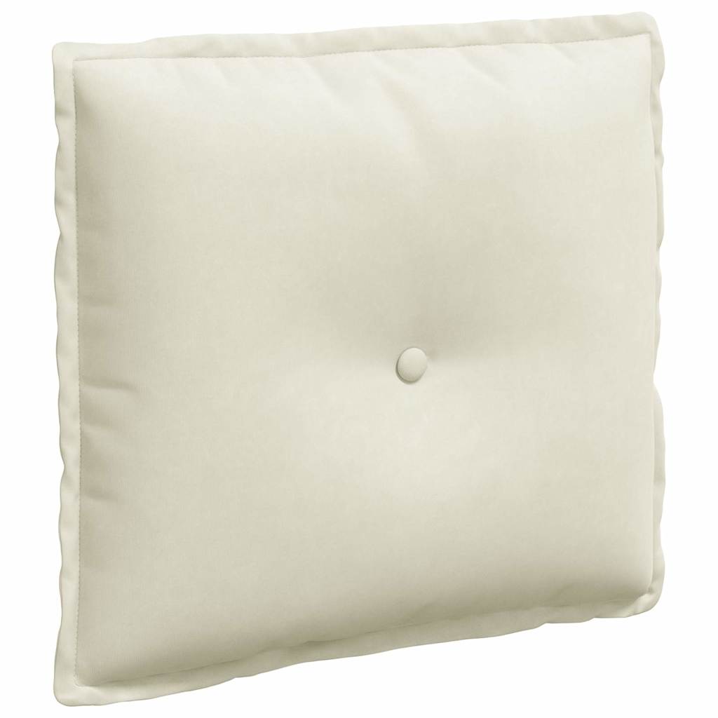 Rygpude Creme 50 x 45 cm Velourstof