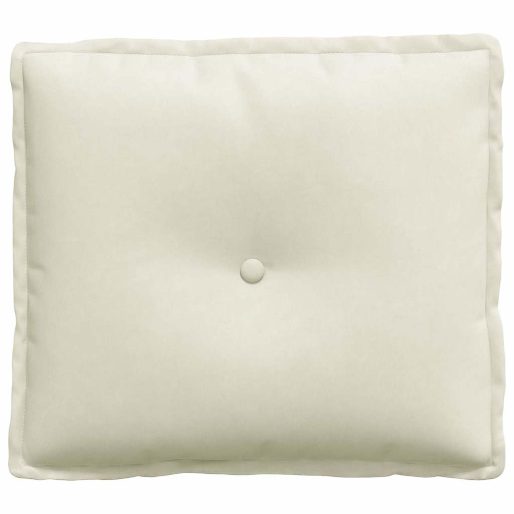 Rygpude Creme 50 x 45 cm Velourstof