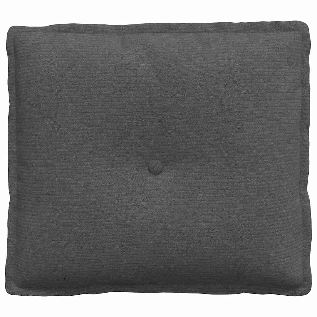 Rygpude Mørkegrå 50 x 45 cm Velourstof