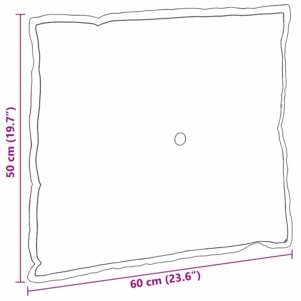 Rygpude Lysegrå 60 x 19 x 50 cm Stof