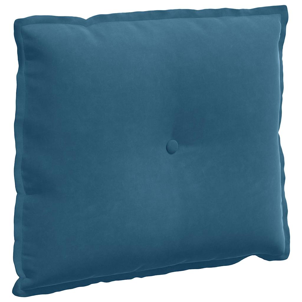 Rygpude Blå 60 x 50 cm Velourstof