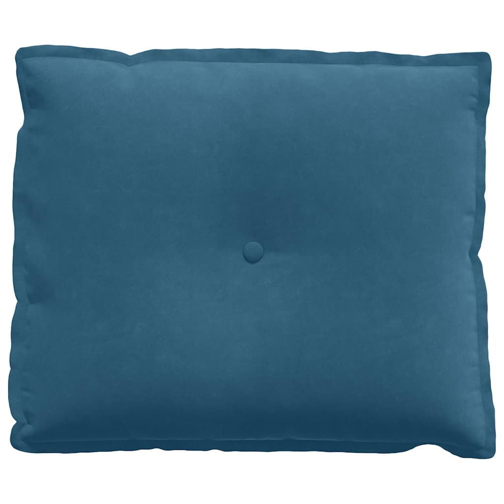 Rygpude Blå 60 x 50 cm Velourstof
