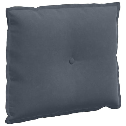 Rygpude Mørkegrå 60 x 50 cm Velourstof