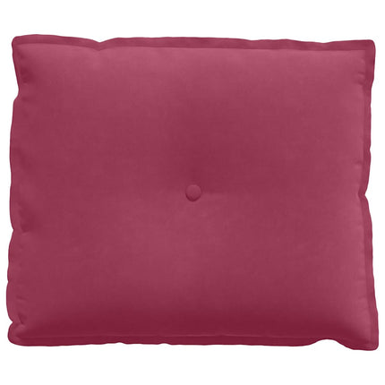 Rygpude Vinrød 60 x 50 cm Velourstof