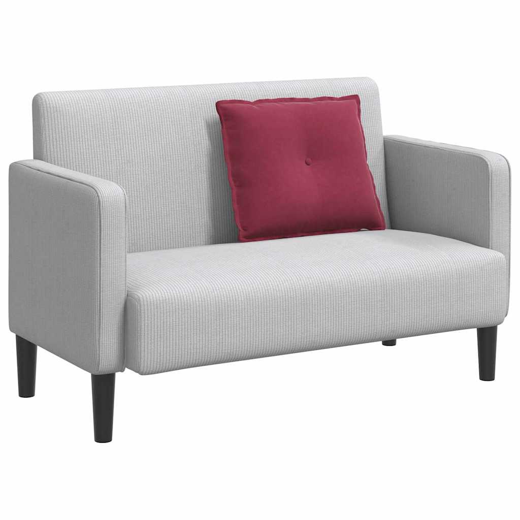 Rygpude Vinrød 60 x 50 cm Velourstof