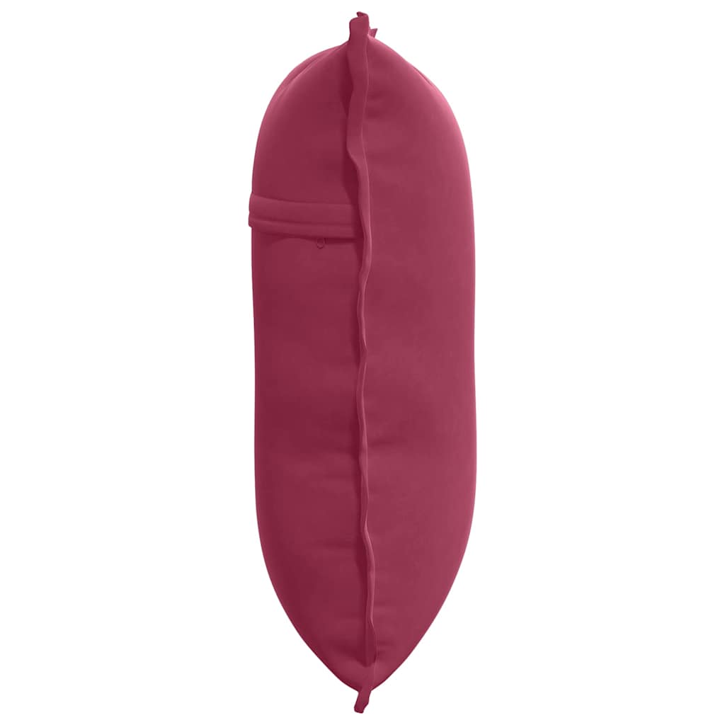 Rygpude Vinrød 60 x 50 cm Velourstof