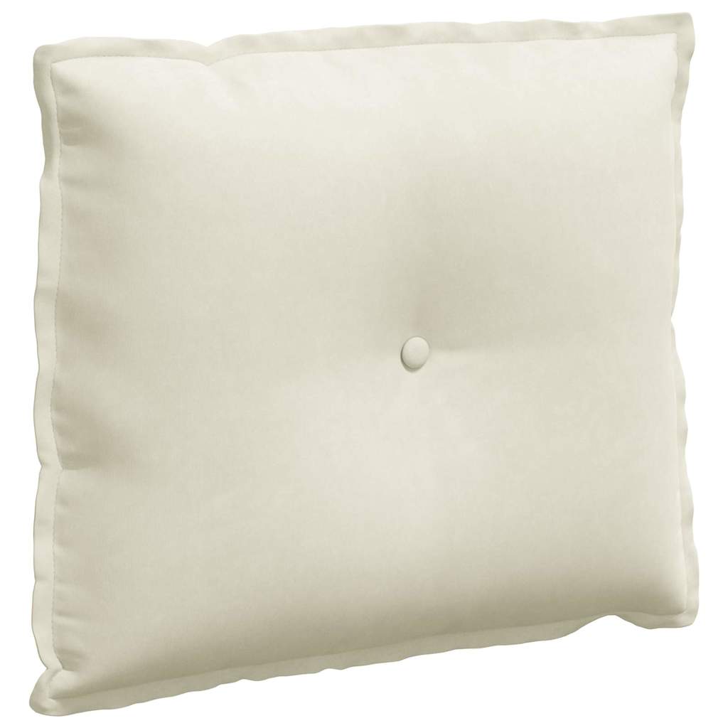 Rygpude Creme 60 x 50 cm Velourstof