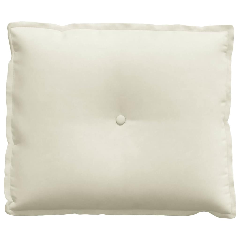 Rygpude Creme 60 x 50 cm Velourstof