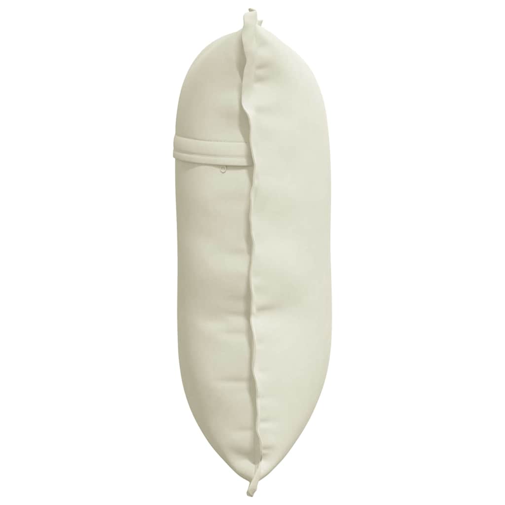 Rygpude Creme 60 x 50 cm Velourstof