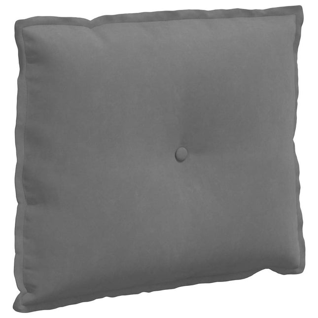 Rygpude Mørkegrå 60 x 50 cm Mikrofiberstof