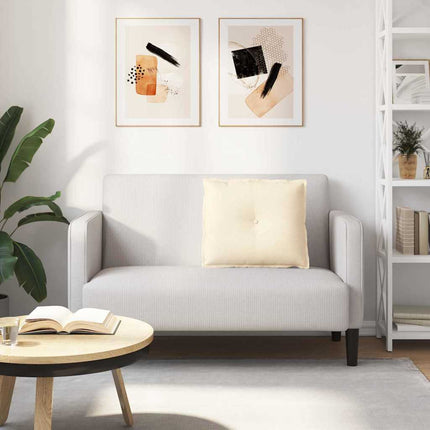 Rygpude Creme 60 x 50 cm Velourstof
