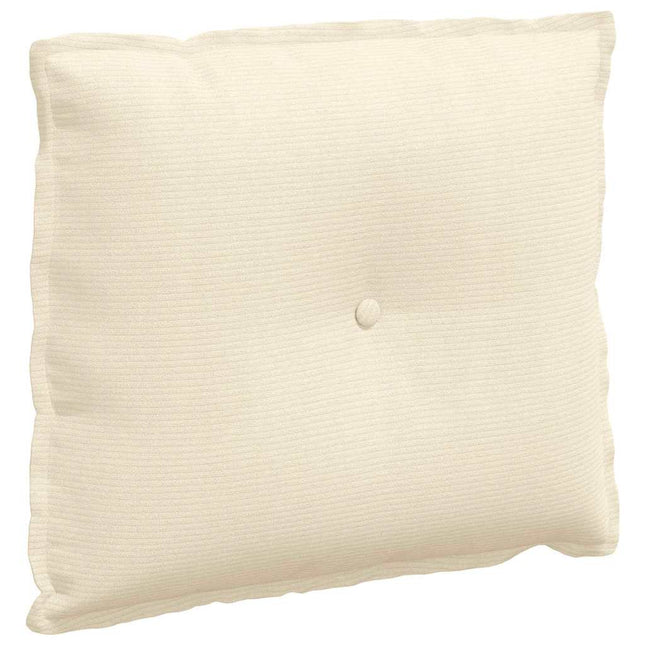 Rygpude Creme 60 x 50 cm Velourstof
