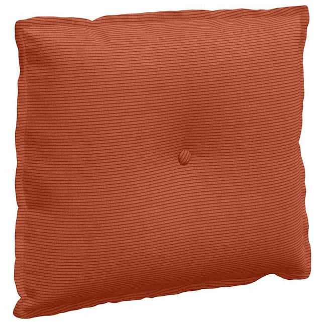Rygpude Rød orange 60 x 50 cm Velourstof