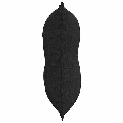 Rygpude Sort 80 x 19 x 50 cm Stof