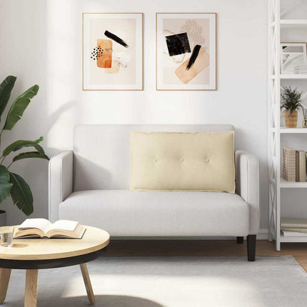 Rygpude Creme 80 x 19 x 50 cm Stof