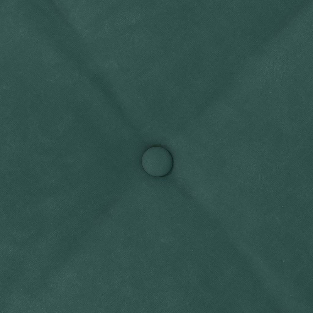 Rygpude Mørkegrøn 80 x 50 cm Velourstof